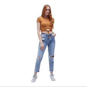 𝅺pacsun PacCares Bloom Cutout T-Shirt brown